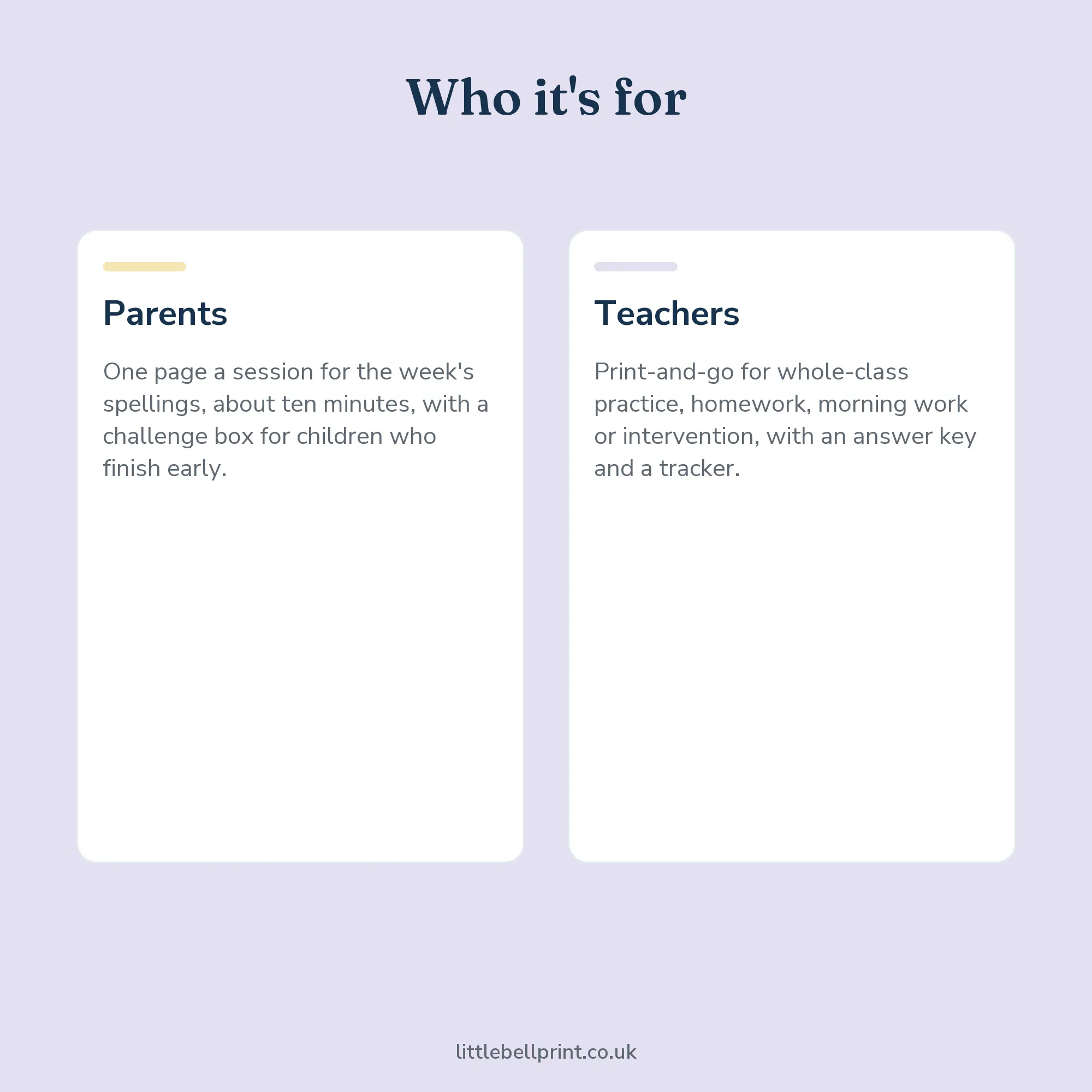 Year 2 Spelling Practice Pack: who it's for, parents and teachers